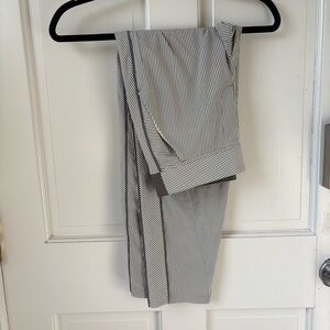 (3/$25) Athleta Gray and White Pinstriped Skinny Pants High Wasted